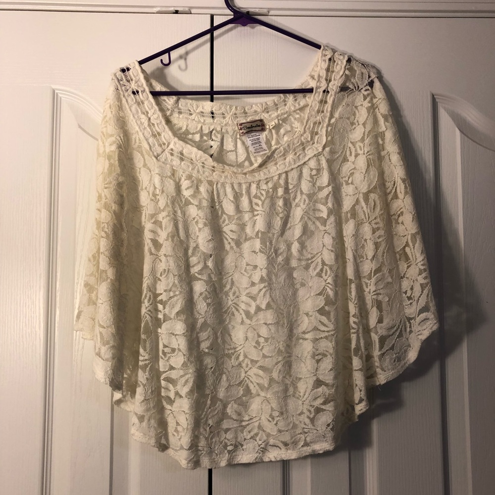 Ivory lace top size XL